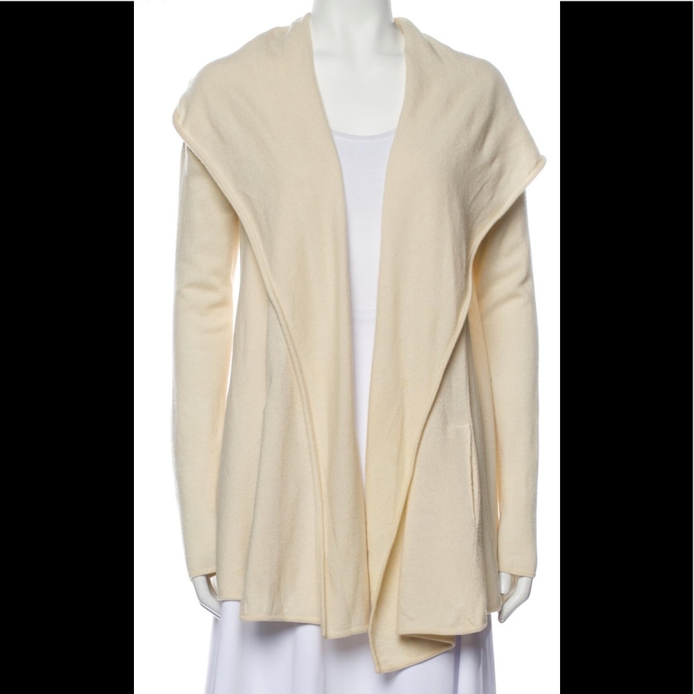 Vince Cream Drape Small Cardigan Creme